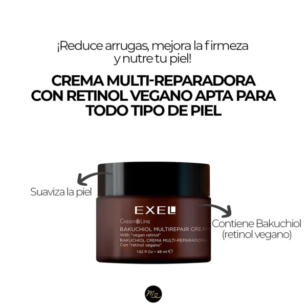 Crema facial reparadora y nutritiva con bakuchiol reduce arrugas y manchas