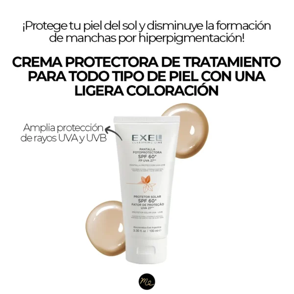 Protector bloqueador solar facial SPF 60 UVA 27 con color control de brillo