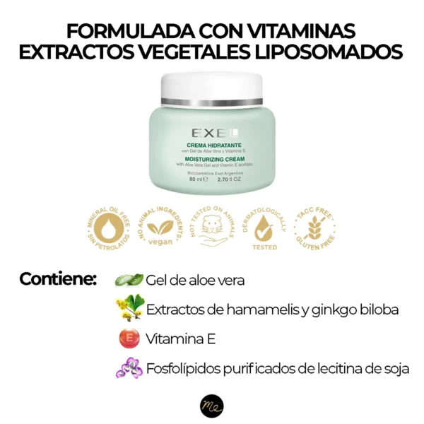 Crema facial hidratante con gel de aloe vera y vitamina e anti deshidratación