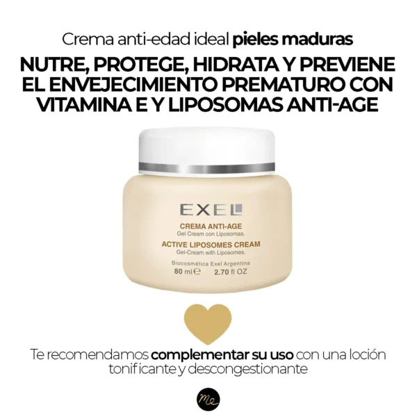 Crema facial anti edad con liposomas hidratante y protectora